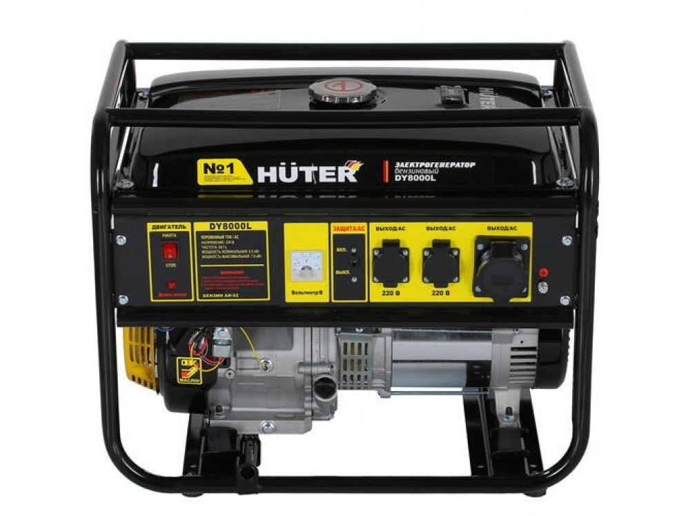 Электрогенератор HUTER DY8000L 6,5кВт 220В 15л.с. ручной стартер