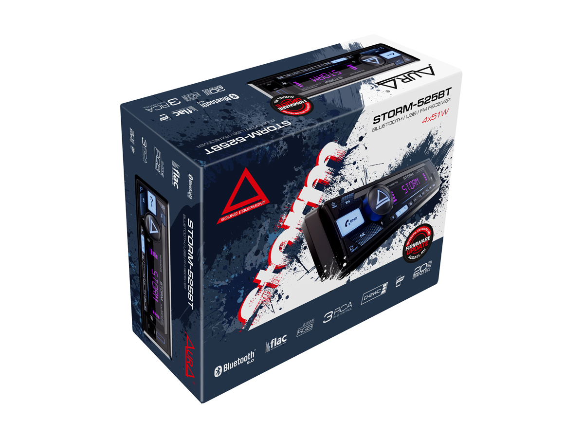 Автопроигрыватель Aura STORM-525BT 4x51w