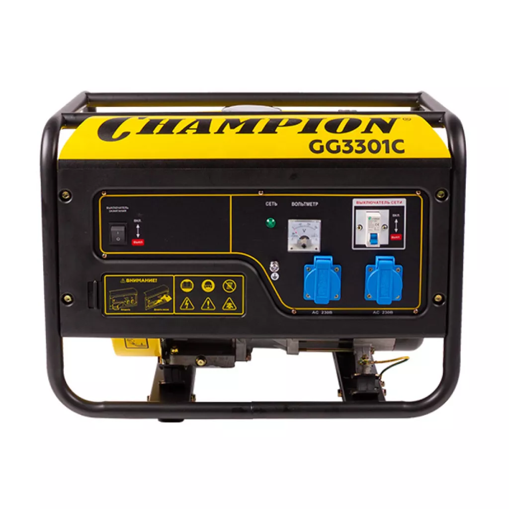Генератор CHAMPION GG3301C 3.1кВт 6л.с пуск.ток 7кВт 220В